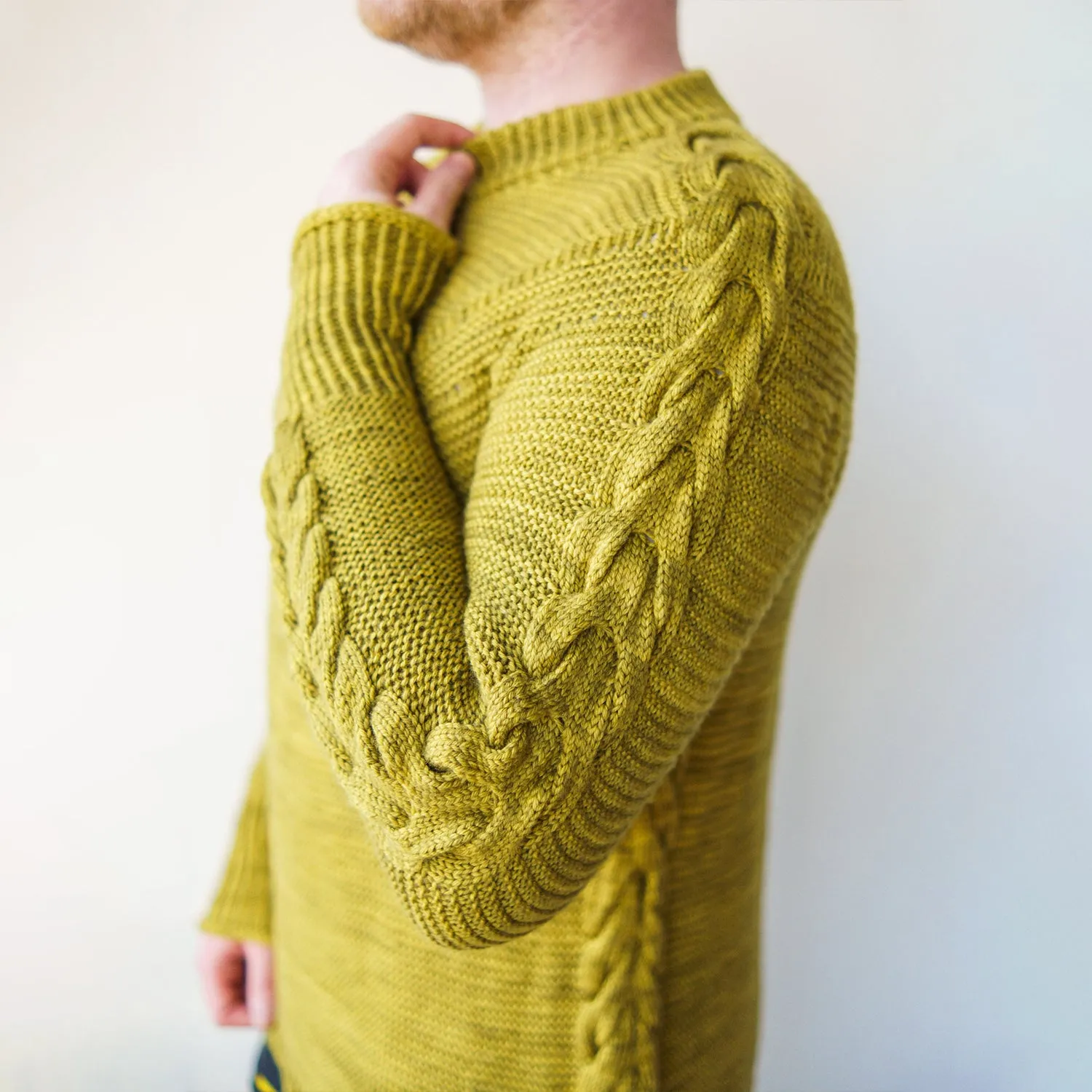 ANTLER SLEEVE SWEATER - CORDUROY