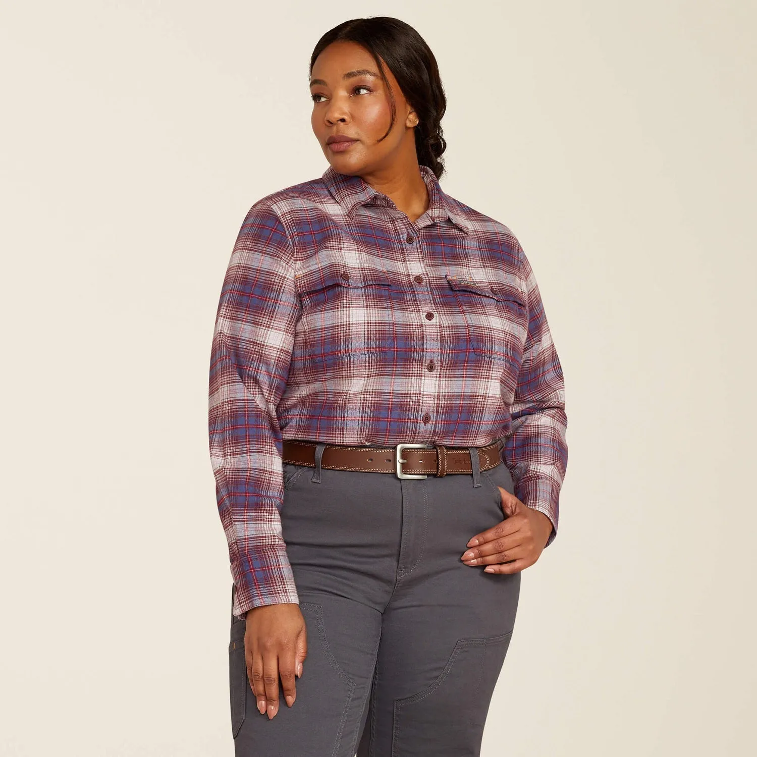 Ariat Women's Rebar Flannel DuraStretch Button-Down Work Shirt