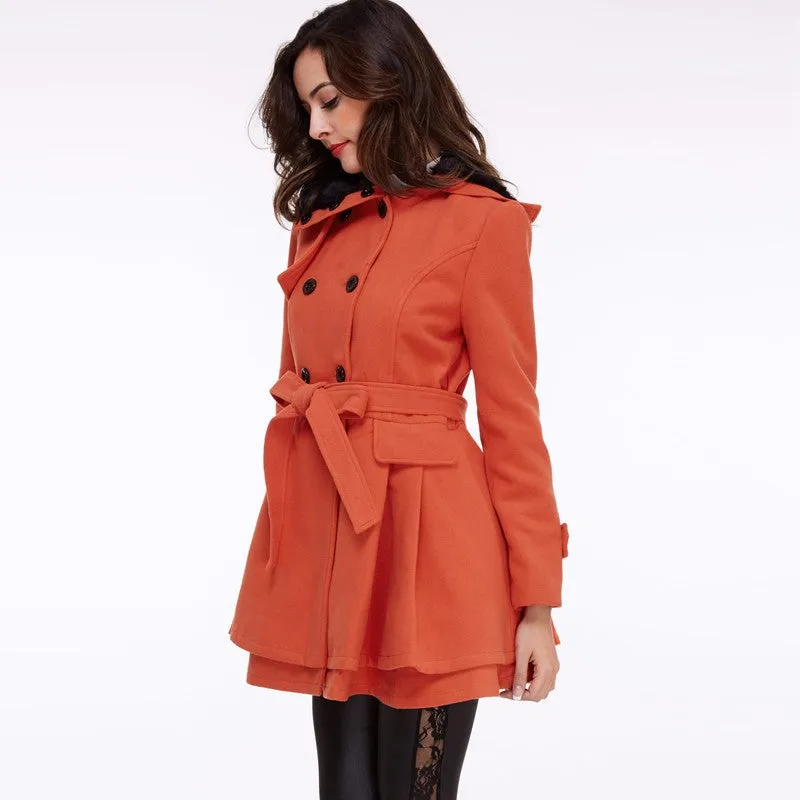 Autumn Woolen Trench  Coat