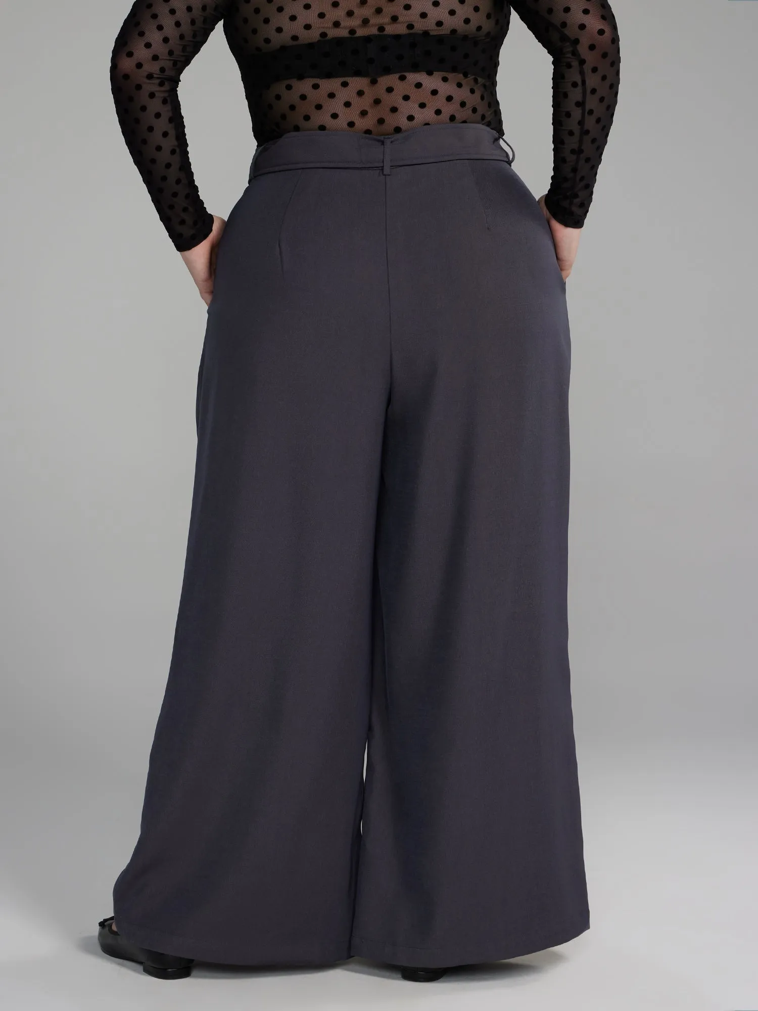 Belted Wide Leg Pants