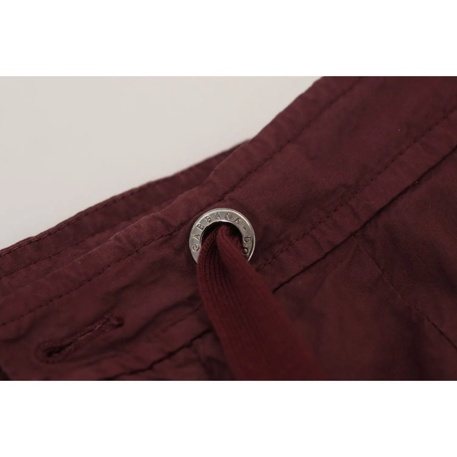 Dolce & Gabbana Elegant Burgundy Cotton Jogger Pants