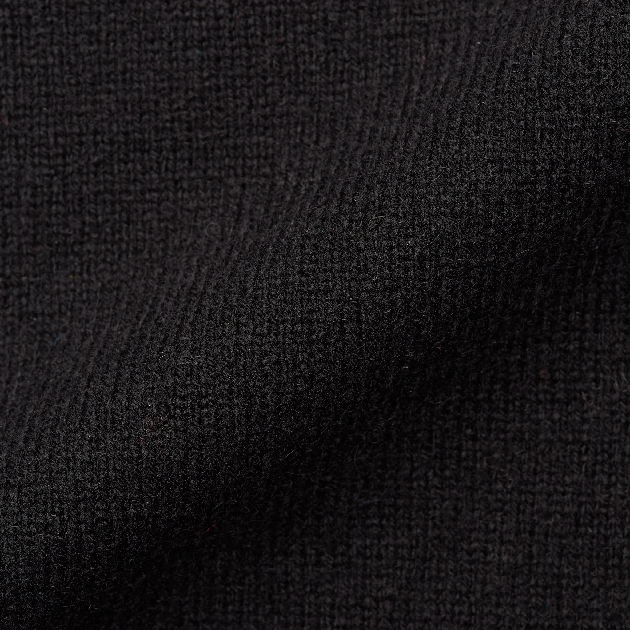 FEDELI Black Cashmere V-Neck Sweater NEW