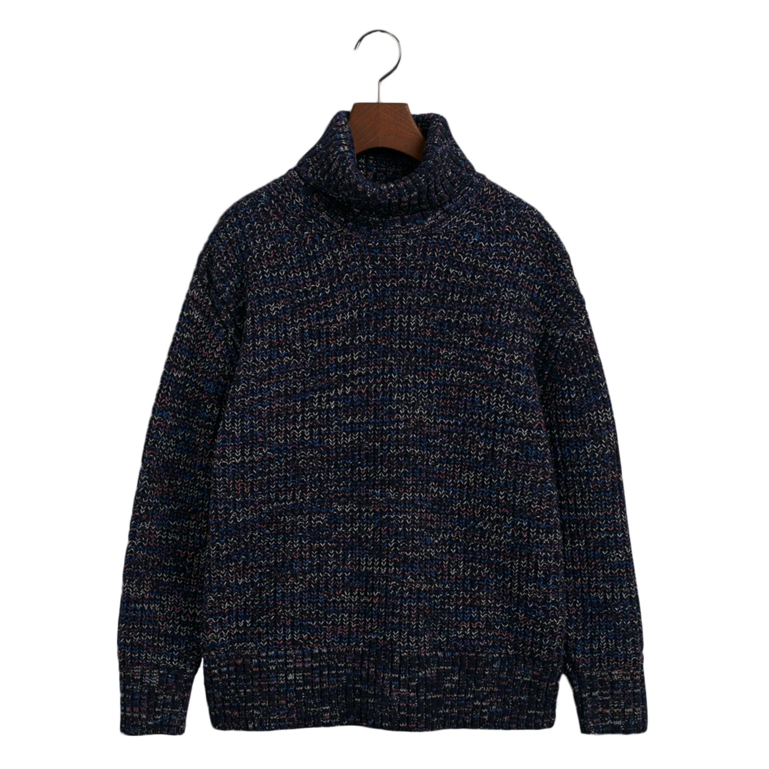 GANT Multi Colour Roll Neck in Evening Blue 4805180