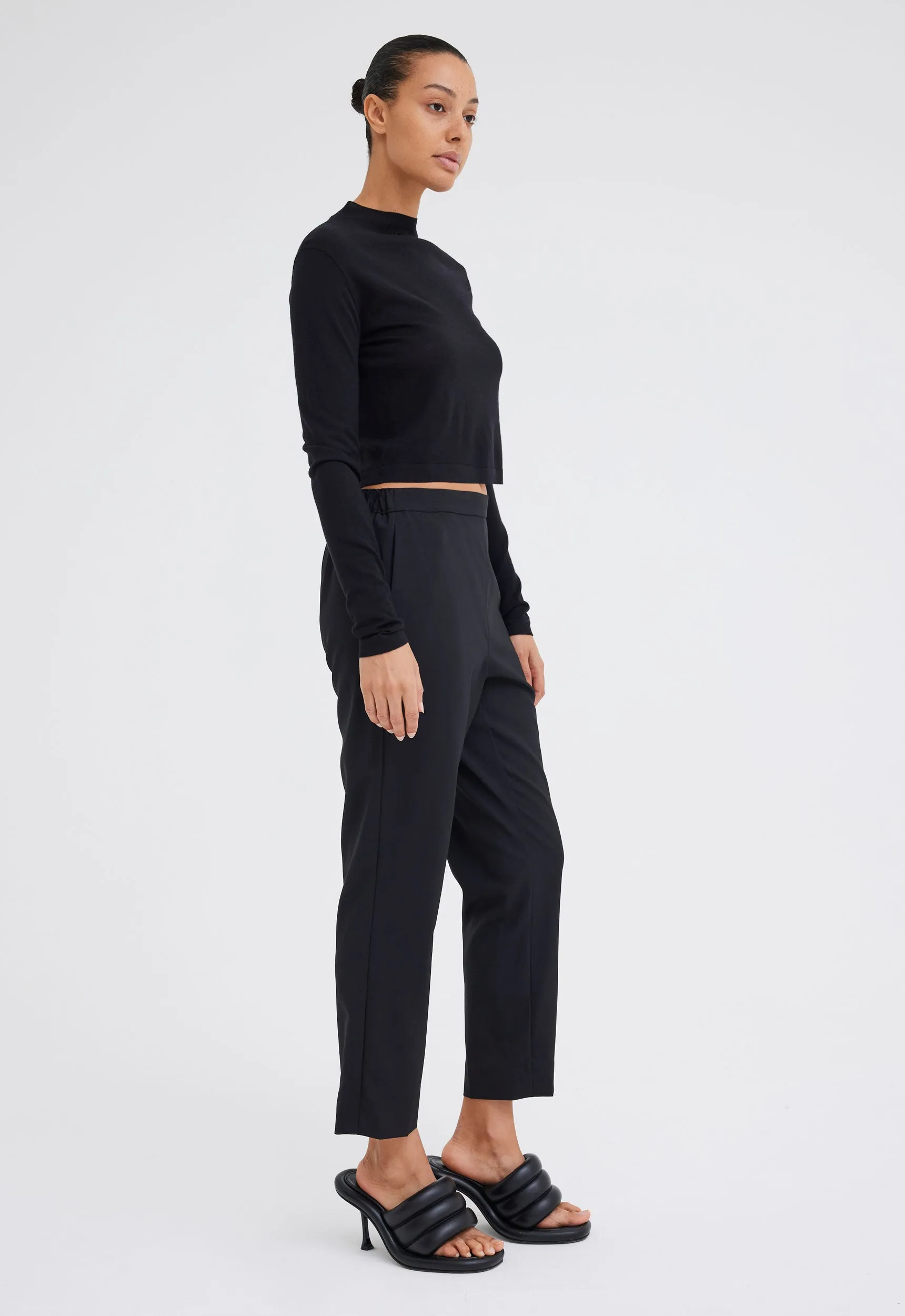 Gio Merino Wool Pant - Black