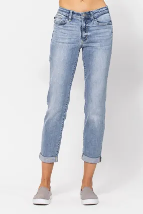 Judy Blue Bleach Wash Boyfriend Jeans