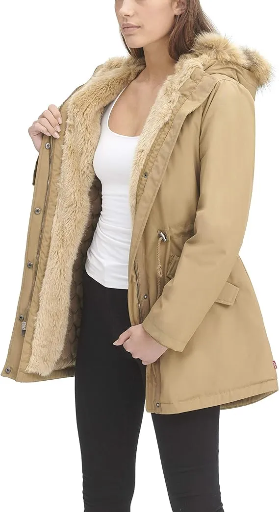 Levi's Women's Faux Fur Lined Hooded Parka Jacket