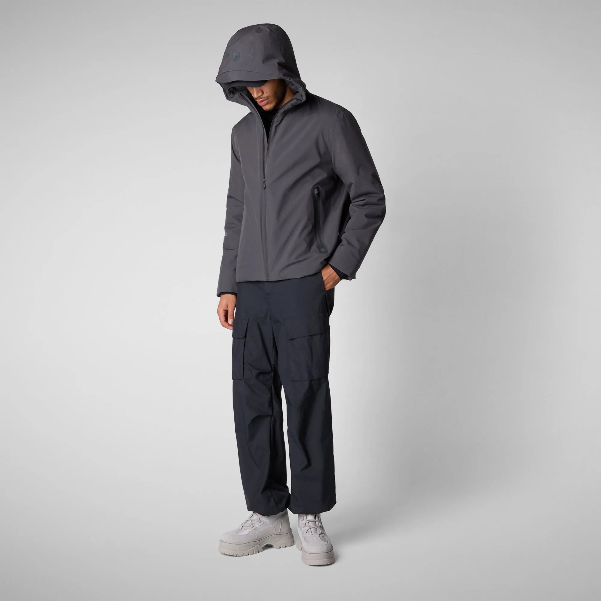 Man's animal free jacket Flynn in Storm grey