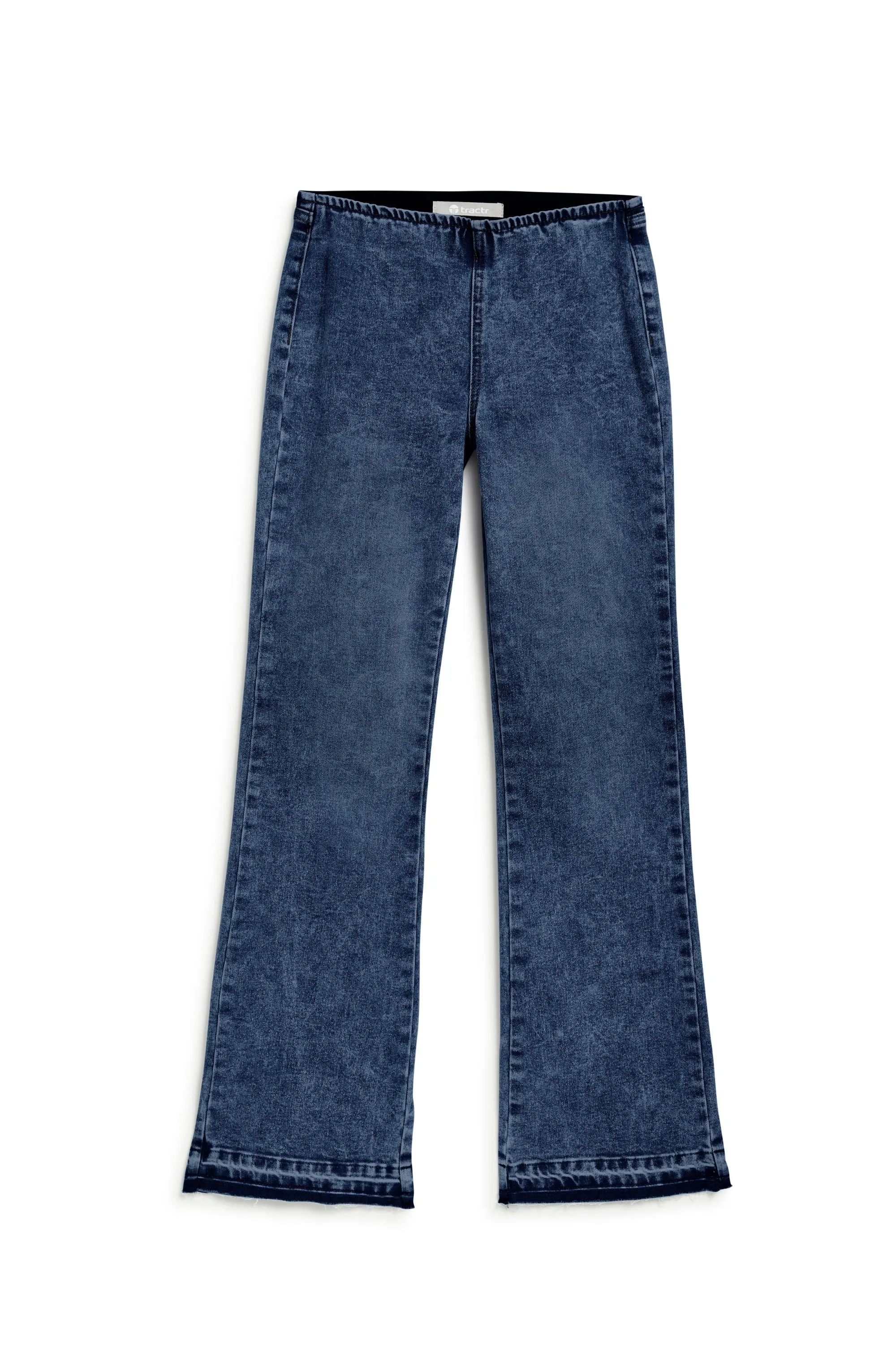 Mid Rise Clean Front Pull On Flare Jean W Released Hem