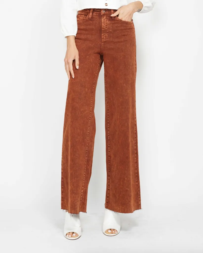 Pumpkin Spice Retro Wide Leg Jeans