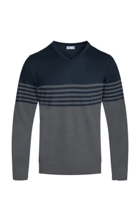 TEEK - Mens Knit VNeck Pullover Sweater