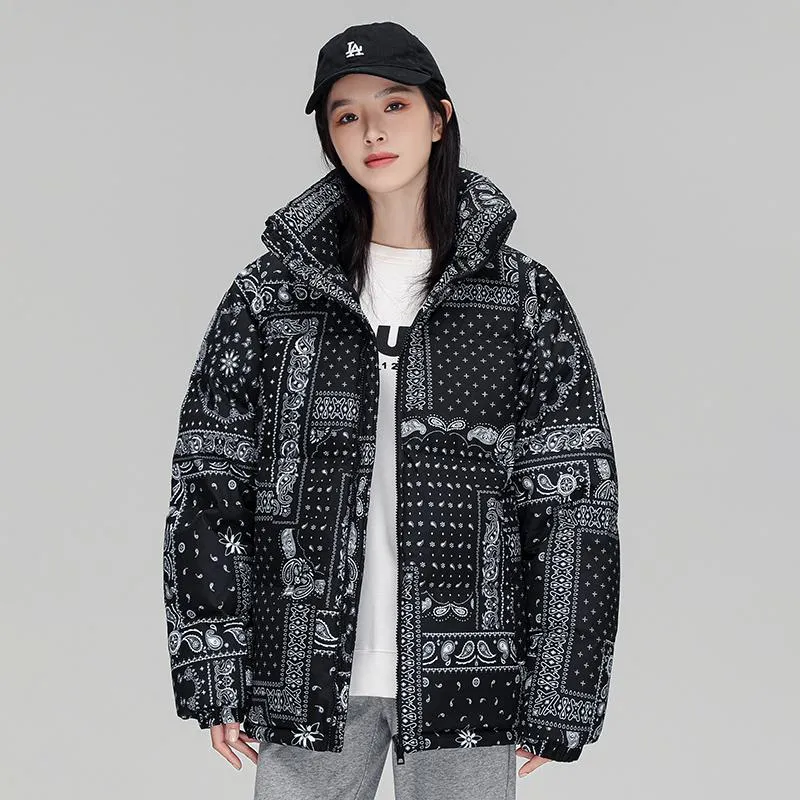 White Duck Down Thickened Loose Fit Down Jacket